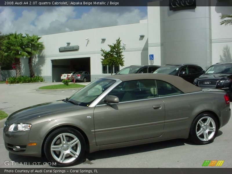 Alpaka Beige Metallic / Beige 2008 Audi A4 2.0T quattro Cabriolet