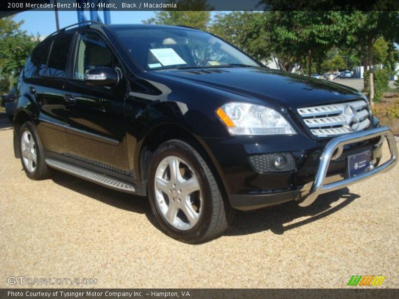 Black / Macadamia 2008 Mercedes-Benz ML 350 4Matic