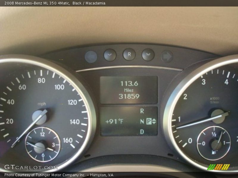 Black / Macadamia 2008 Mercedes-Benz ML 350 4Matic