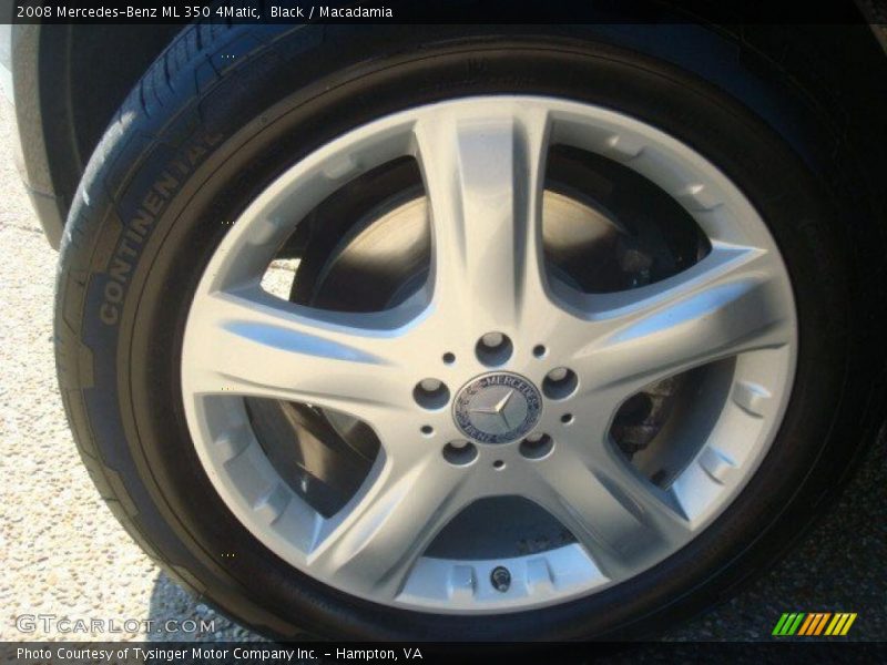 Black / Macadamia 2008 Mercedes-Benz ML 350 4Matic