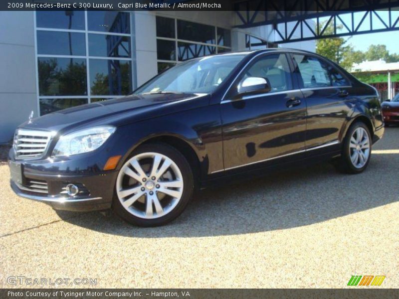 Capri Blue Metallic / Almond/Mocha 2009 Mercedes-Benz C 300 Luxury