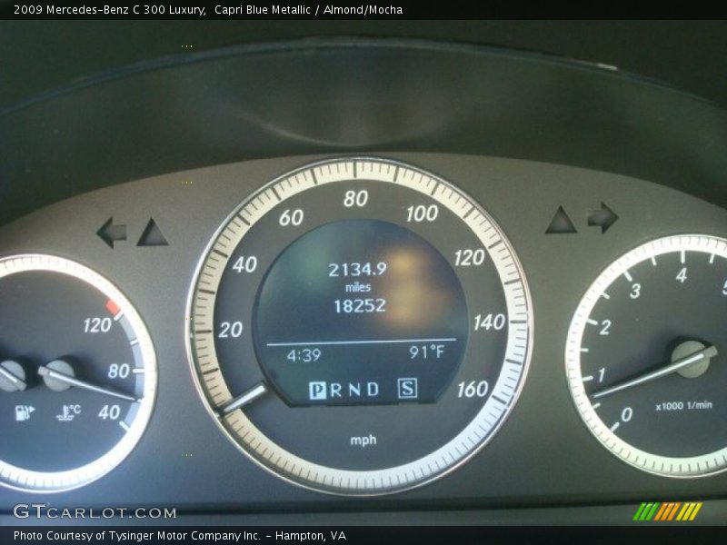 Capri Blue Metallic / Almond/Mocha 2009 Mercedes-Benz C 300 Luxury