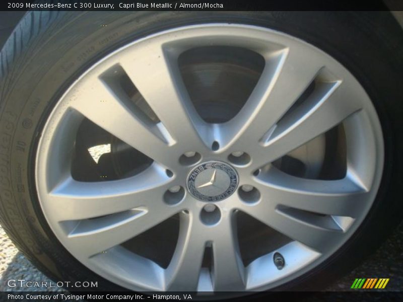 Capri Blue Metallic / Almond/Mocha 2009 Mercedes-Benz C 300 Luxury