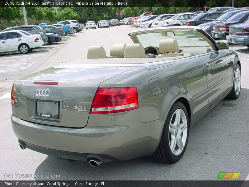 Alpaka Beige Metallic / Beige 2008 Audi A4 2.0T quattro Cabriolet