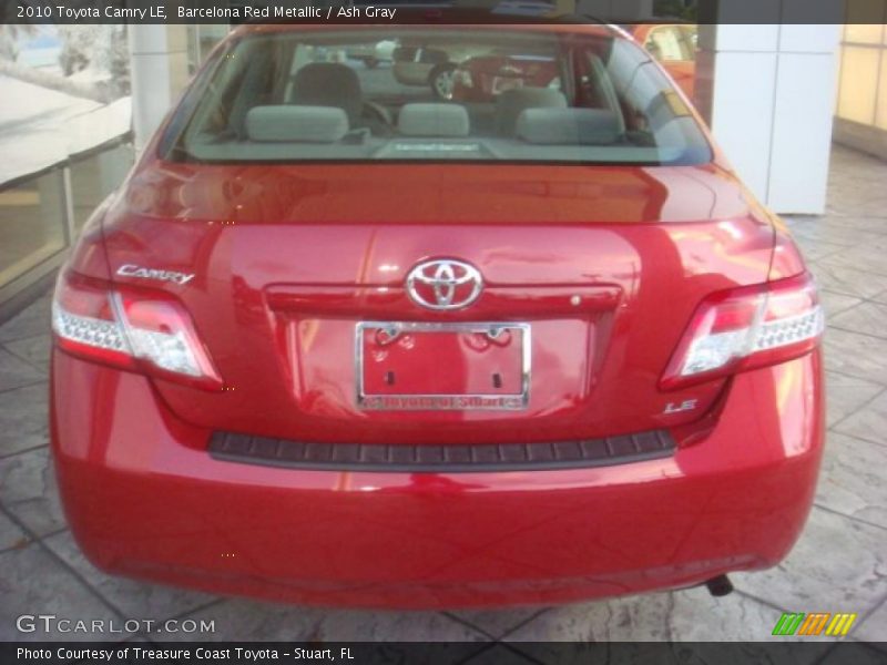 Barcelona Red Metallic / Ash Gray 2010 Toyota Camry LE