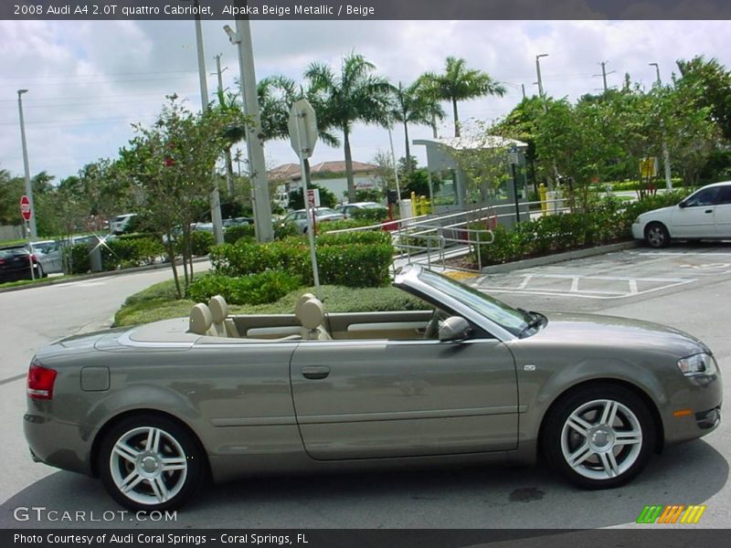 Alpaka Beige Metallic / Beige 2008 Audi A4 2.0T quattro Cabriolet