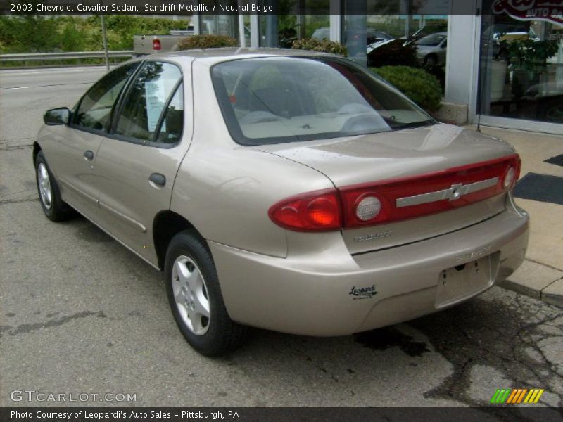 Sandrift Metallic / Neutral Beige 2003 Chevrolet Cavalier Sedan