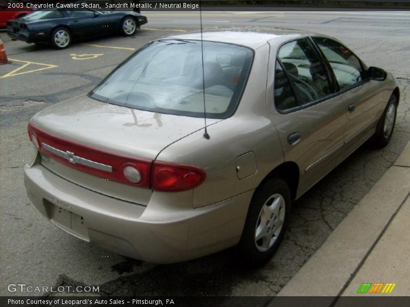 Sandrift Metallic / Neutral Beige 2003 Chevrolet Cavalier Sedan