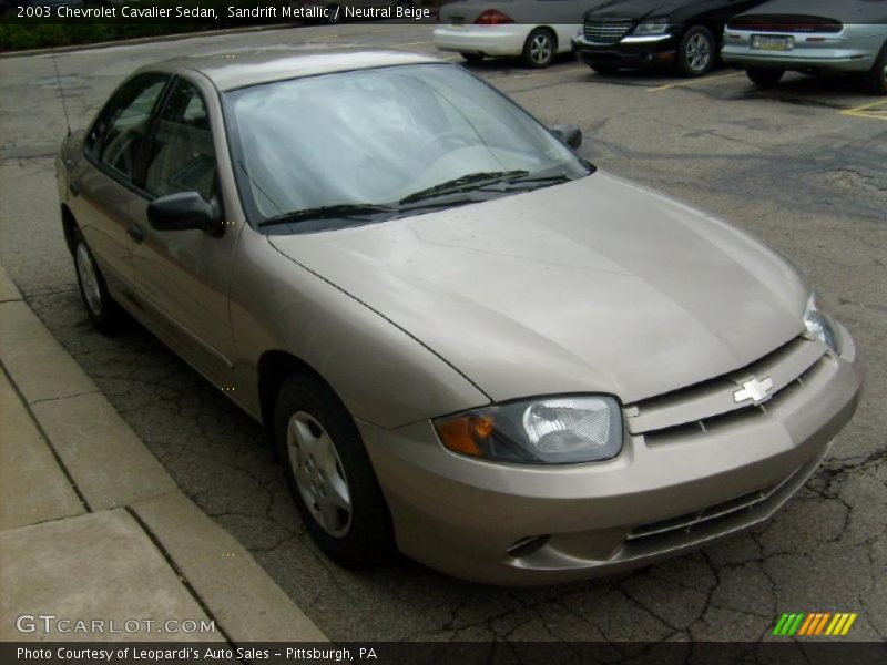 Sandrift Metallic / Neutral Beige 2003 Chevrolet Cavalier Sedan