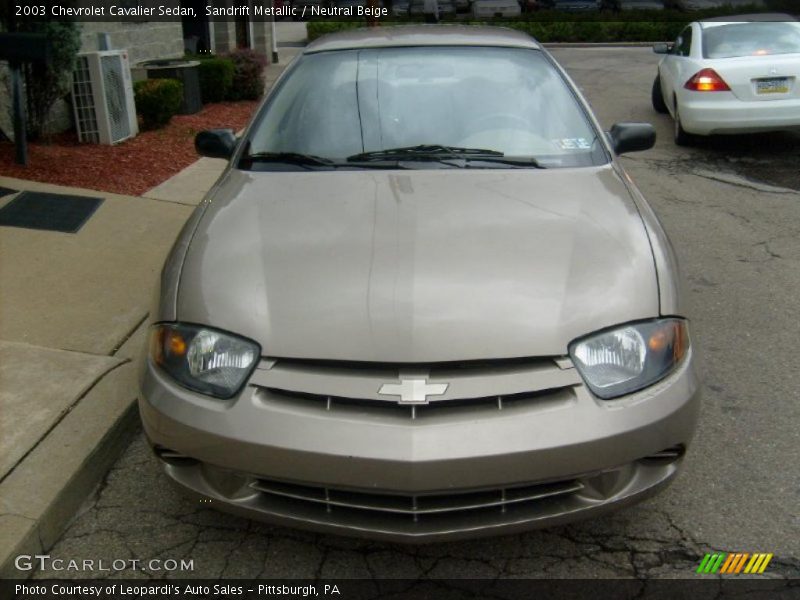 Sandrift Metallic / Neutral Beige 2003 Chevrolet Cavalier Sedan