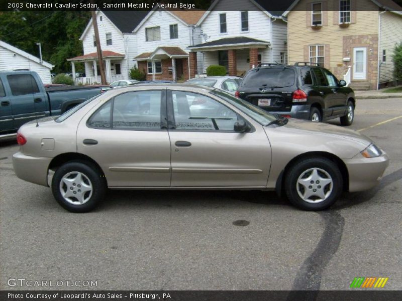 Sandrift Metallic / Neutral Beige 2003 Chevrolet Cavalier Sedan