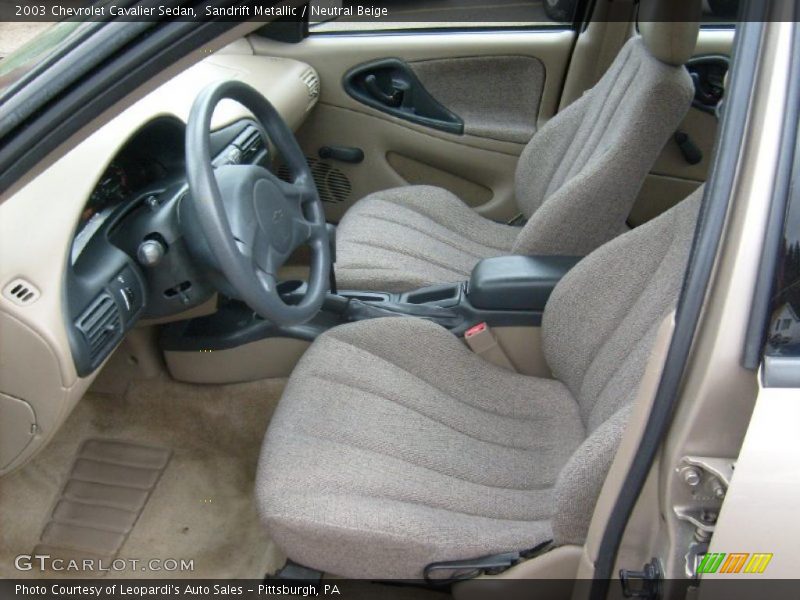 Sandrift Metallic / Neutral Beige 2003 Chevrolet Cavalier Sedan