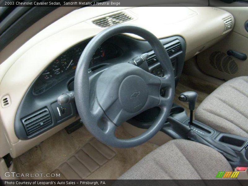 Sandrift Metallic / Neutral Beige 2003 Chevrolet Cavalier Sedan