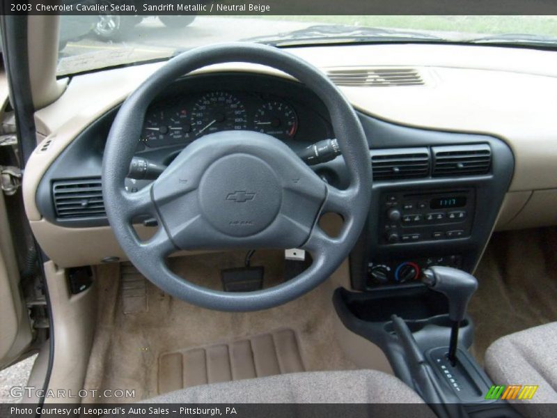 Sandrift Metallic / Neutral Beige 2003 Chevrolet Cavalier Sedan