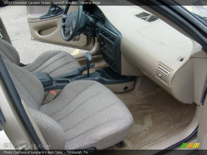 Sandrift Metallic / Neutral Beige 2003 Chevrolet Cavalier Sedan