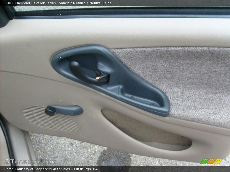 Sandrift Metallic / Neutral Beige 2003 Chevrolet Cavalier Sedan
