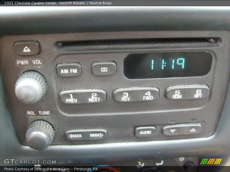 Sandrift Metallic / Neutral Beige 2003 Chevrolet Cavalier Sedan