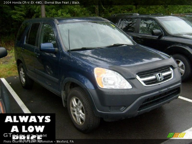 Eternal Blue Pearl / Black 2004 Honda CR-V EX 4WD