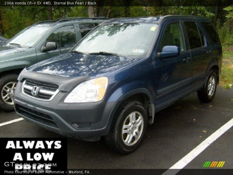 Eternal Blue Pearl / Black 2004 Honda CR-V EX 4WD