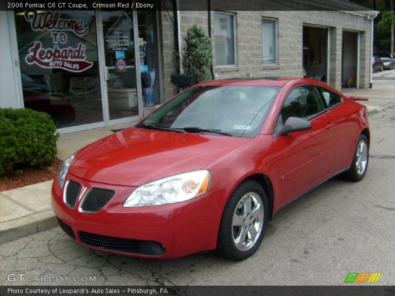 Crimson Red / Ebony 2006 Pontiac G6 GT Coupe