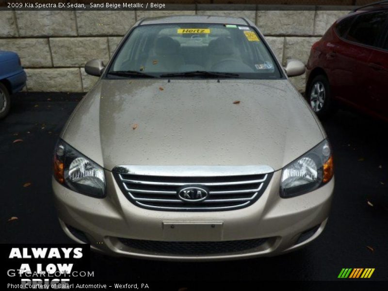Sand Beige Metallic / Beige 2009 Kia Spectra EX Sedan