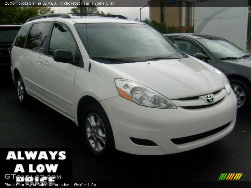 Arctic Frost Pearl / Stone Gray 2006 Toyota Sienna LE AWD