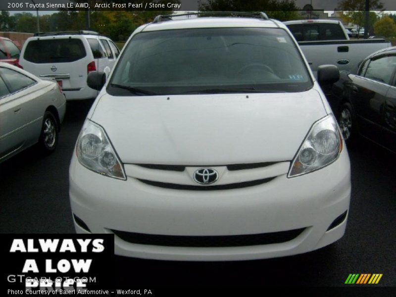 Arctic Frost Pearl / Stone Gray 2006 Toyota Sienna LE AWD