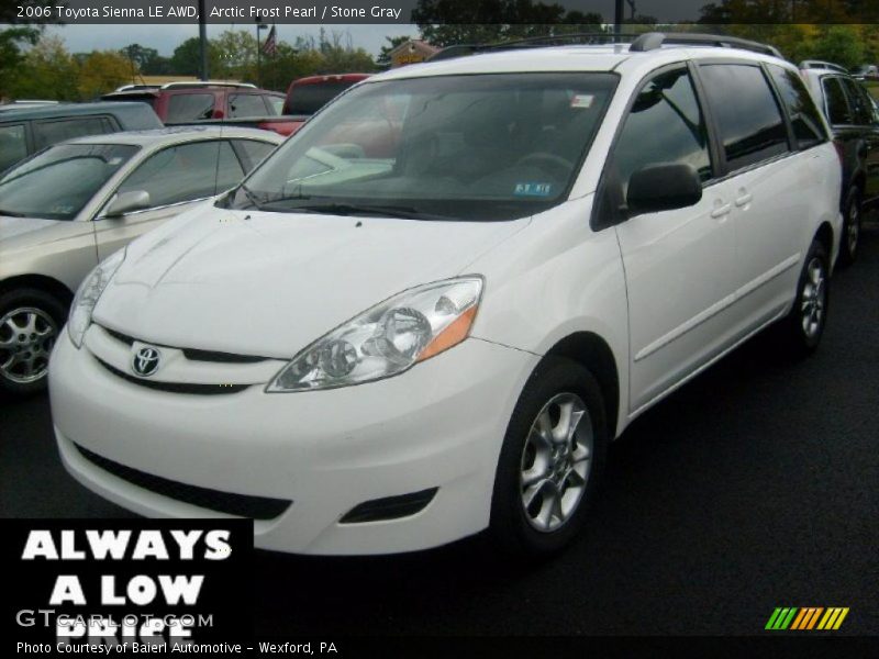 Arctic Frost Pearl / Stone Gray 2006 Toyota Sienna LE AWD