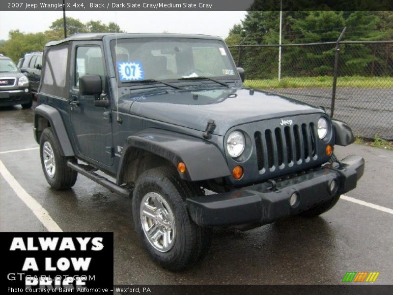 Black / Dark Slate Gray/Medium Slate Gray 2007 Jeep Wrangler X 4x4