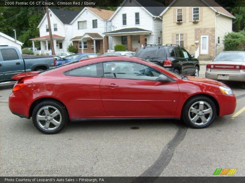 Crimson Red / Ebony 2006 Pontiac G6 GT Coupe