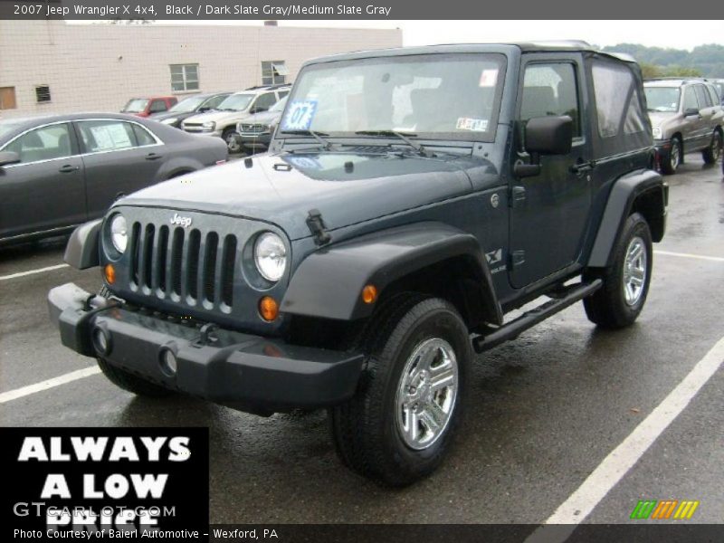 Black / Dark Slate Gray/Medium Slate Gray 2007 Jeep Wrangler X 4x4