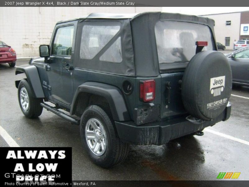 Black / Dark Slate Gray/Medium Slate Gray 2007 Jeep Wrangler X 4x4