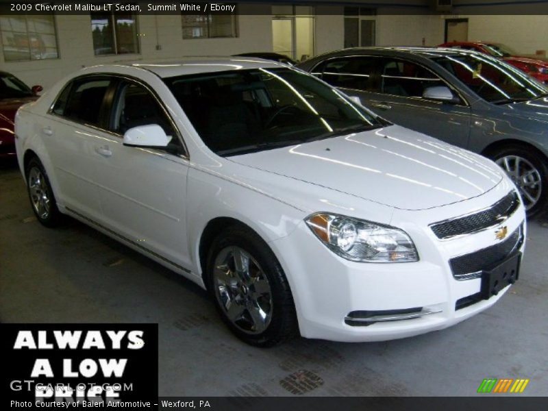 Summit White / Ebony 2009 Chevrolet Malibu LT Sedan