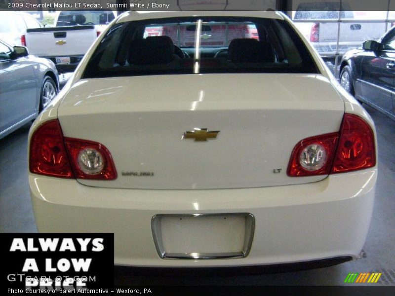 Summit White / Ebony 2009 Chevrolet Malibu LT Sedan
