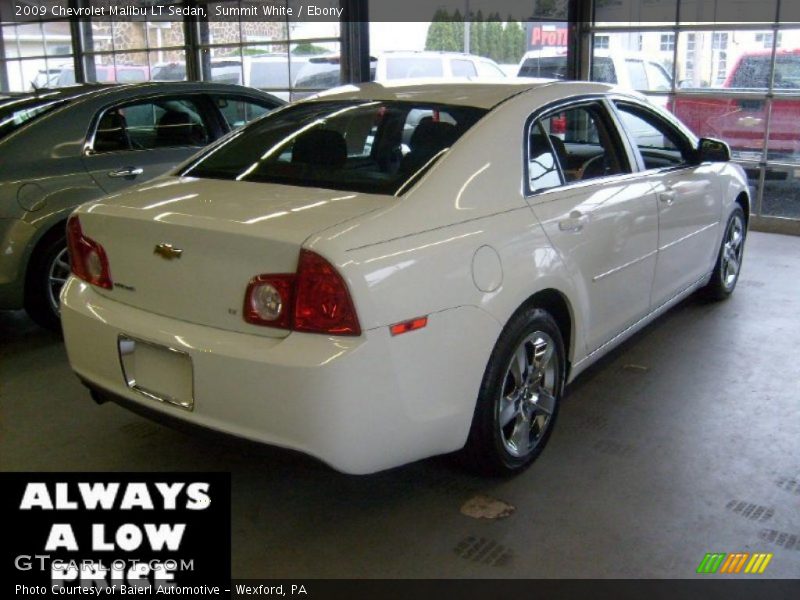 Summit White / Ebony 2009 Chevrolet Malibu LT Sedan