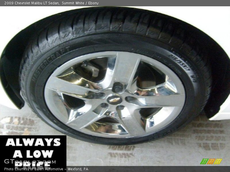Summit White / Ebony 2009 Chevrolet Malibu LT Sedan