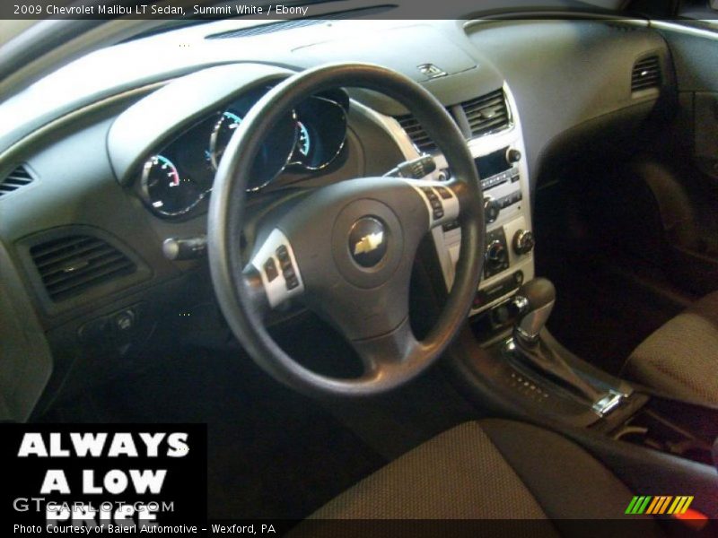 Summit White / Ebony 2009 Chevrolet Malibu LT Sedan