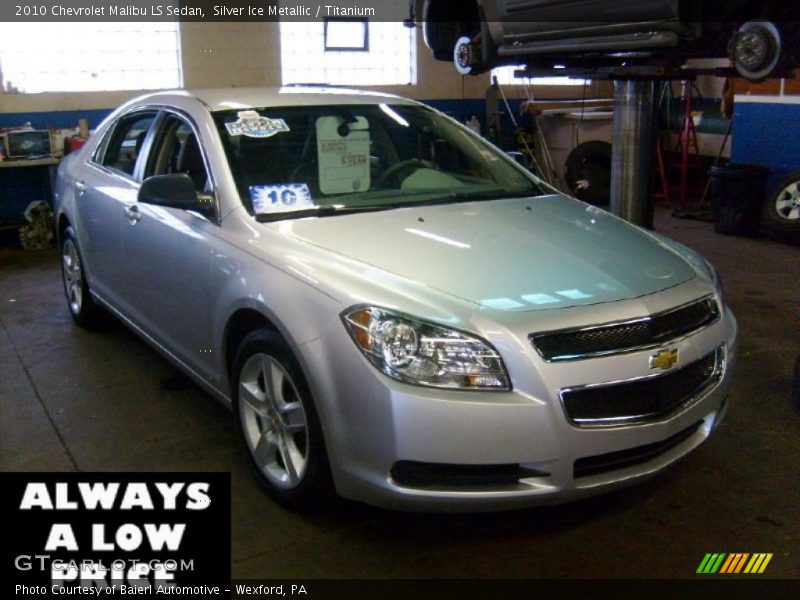 Silver Ice Metallic / Titanium 2010 Chevrolet Malibu LS Sedan