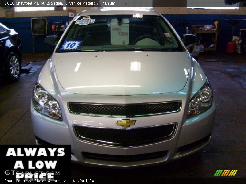 Silver Ice Metallic / Titanium 2010 Chevrolet Malibu LS Sedan