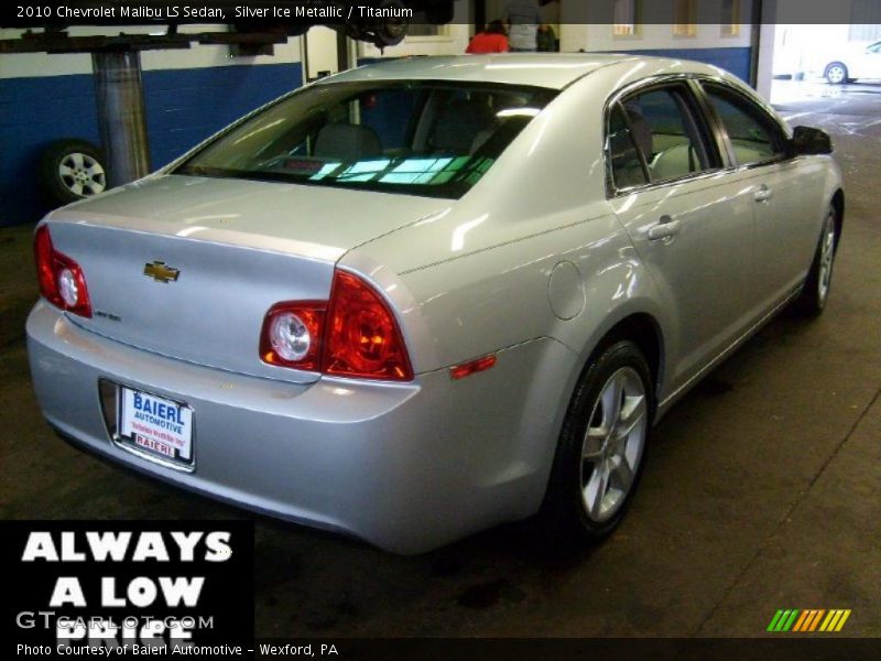 Silver Ice Metallic / Titanium 2010 Chevrolet Malibu LS Sedan