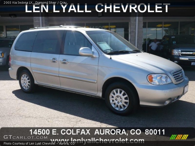 Diamond Silver / Gray 2003 Kia Sedona LX