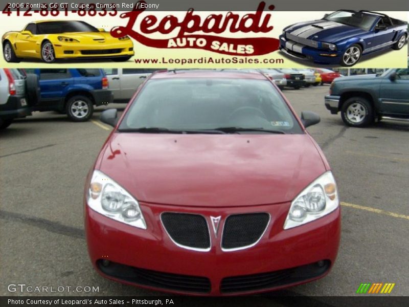 Crimson Red / Ebony 2006 Pontiac G6 GT Coupe