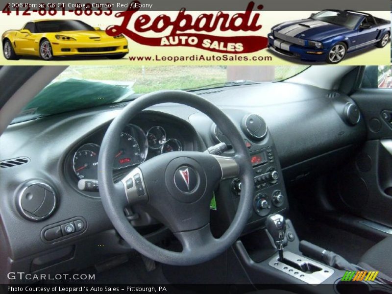 Crimson Red / Ebony 2006 Pontiac G6 GT Coupe