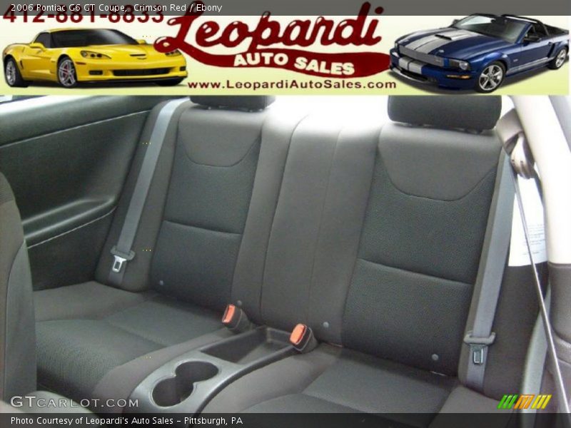 Crimson Red / Ebony 2006 Pontiac G6 GT Coupe