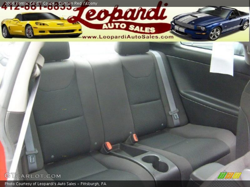 Crimson Red / Ebony 2006 Pontiac G6 GT Coupe