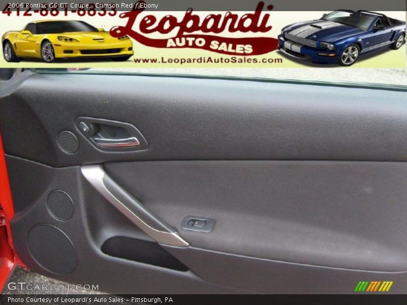 Crimson Red / Ebony 2006 Pontiac G6 GT Coupe