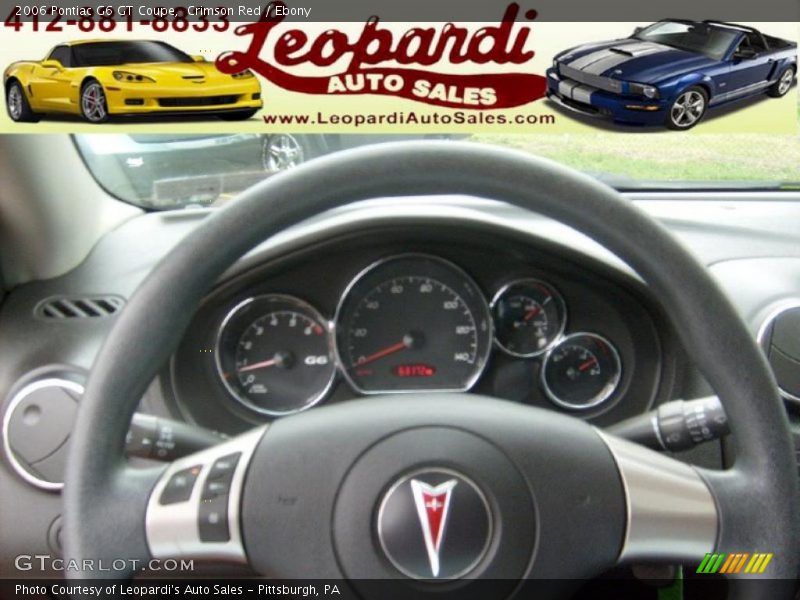 Crimson Red / Ebony 2006 Pontiac G6 GT Coupe
