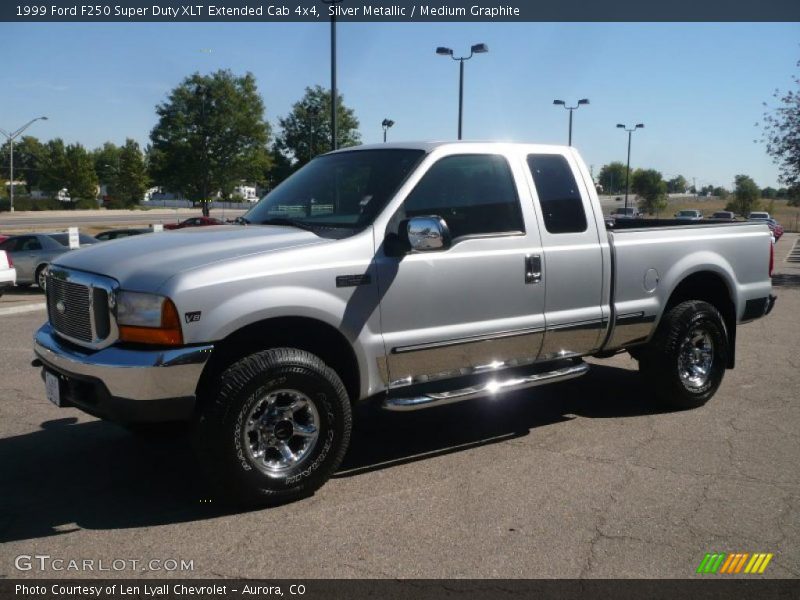 Silver Metallic / Medium Graphite 1999 Ford F250 Super Duty XLT Extended Cab 4x4