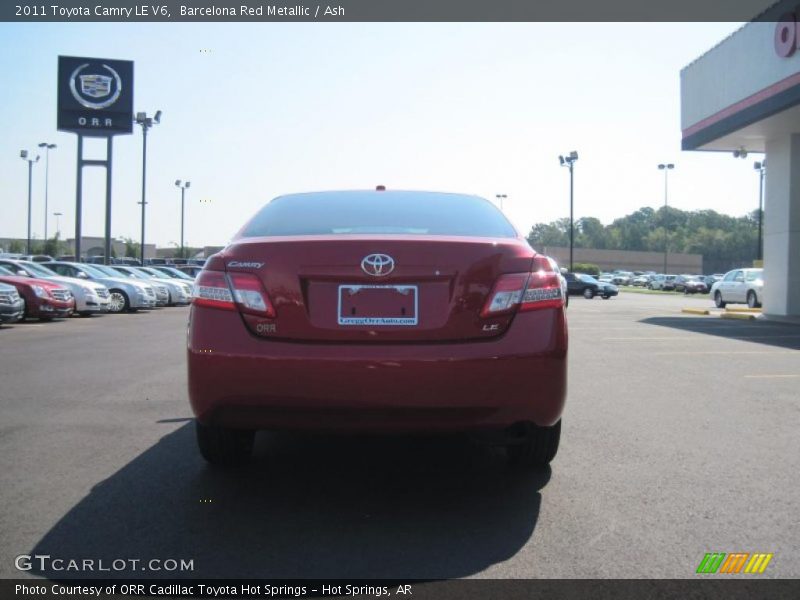 Barcelona Red Metallic / Ash 2011 Toyota Camry LE V6