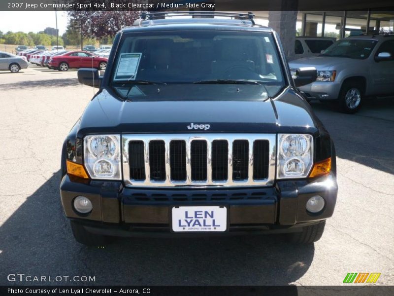 Black Clearcoat / Medium Slate Gray 2007 Jeep Commander Sport 4x4
